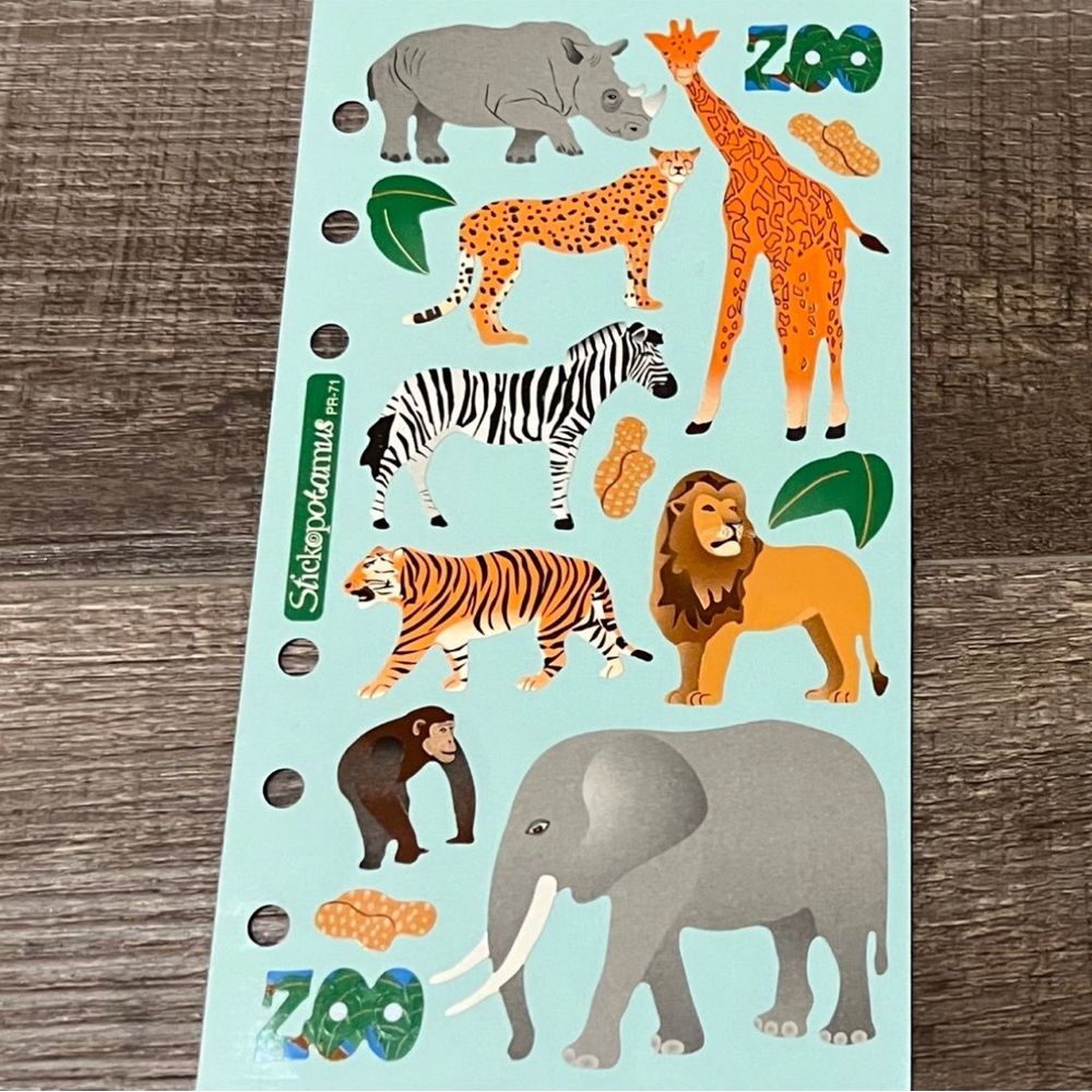 💞 New Zoo Animal Scrapbook Craft Stickers
